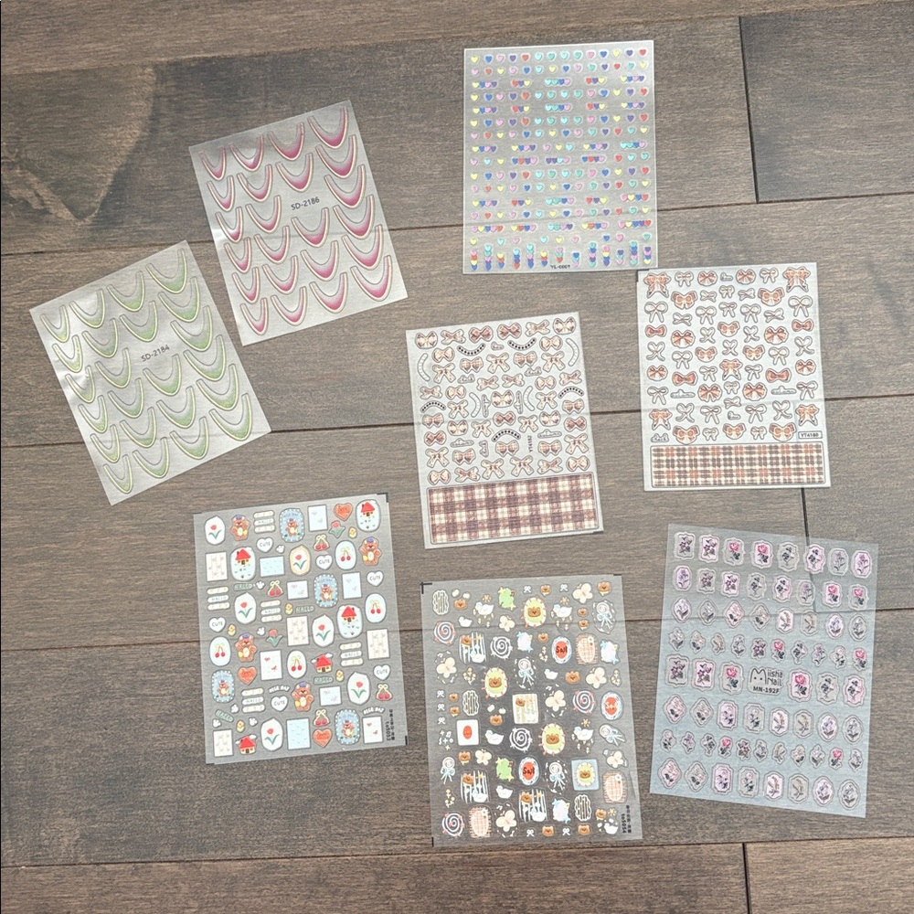 Nail Art Sticker Set, Adhesive Removable Decals Beauty Manicure DIY Pedicure Spa